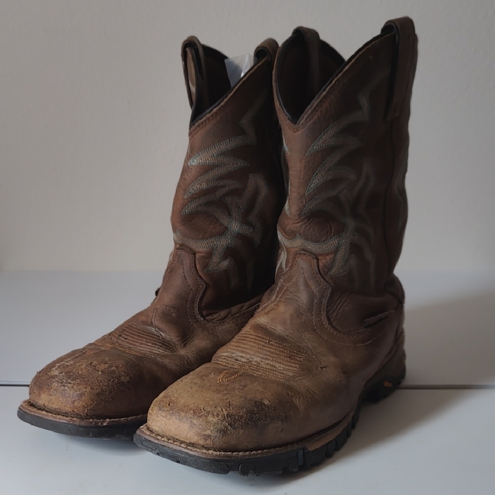 Men's Brown Leather Cowboy Boots